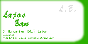 lajos ban business card